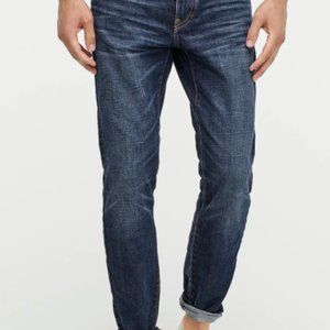 484 Slim-fit rigid jean in dark shadow wash denim